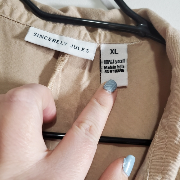 Sincerely Jules Tan Jumpsuit With Jogger Bottoms Size XL - Picture 3 of 12